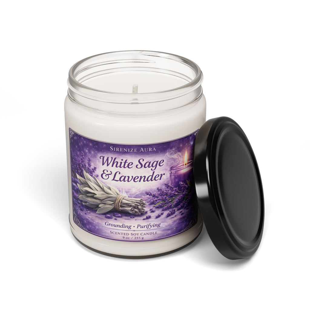 White Sage & Lavender Scented Candle