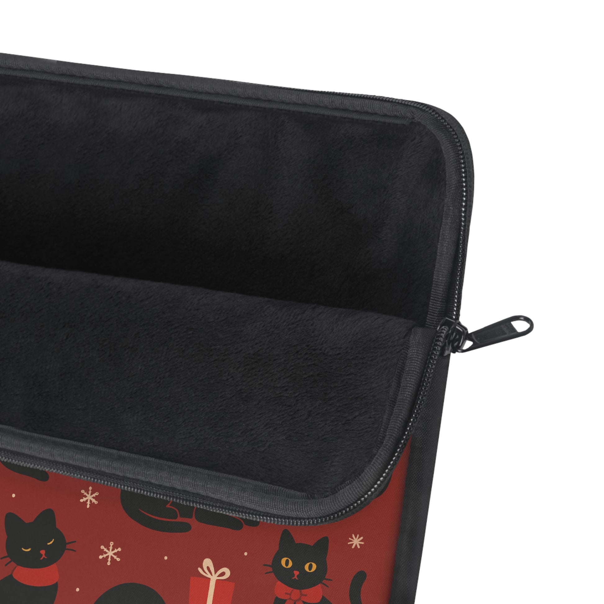 Christmas Black Cat Laptop Sleeve