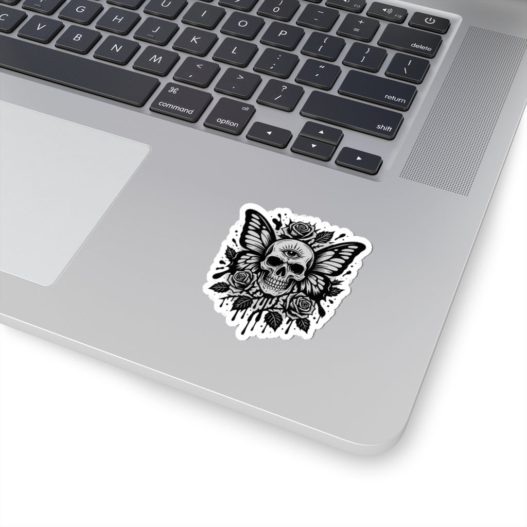 Butterfly Skull Sticker
