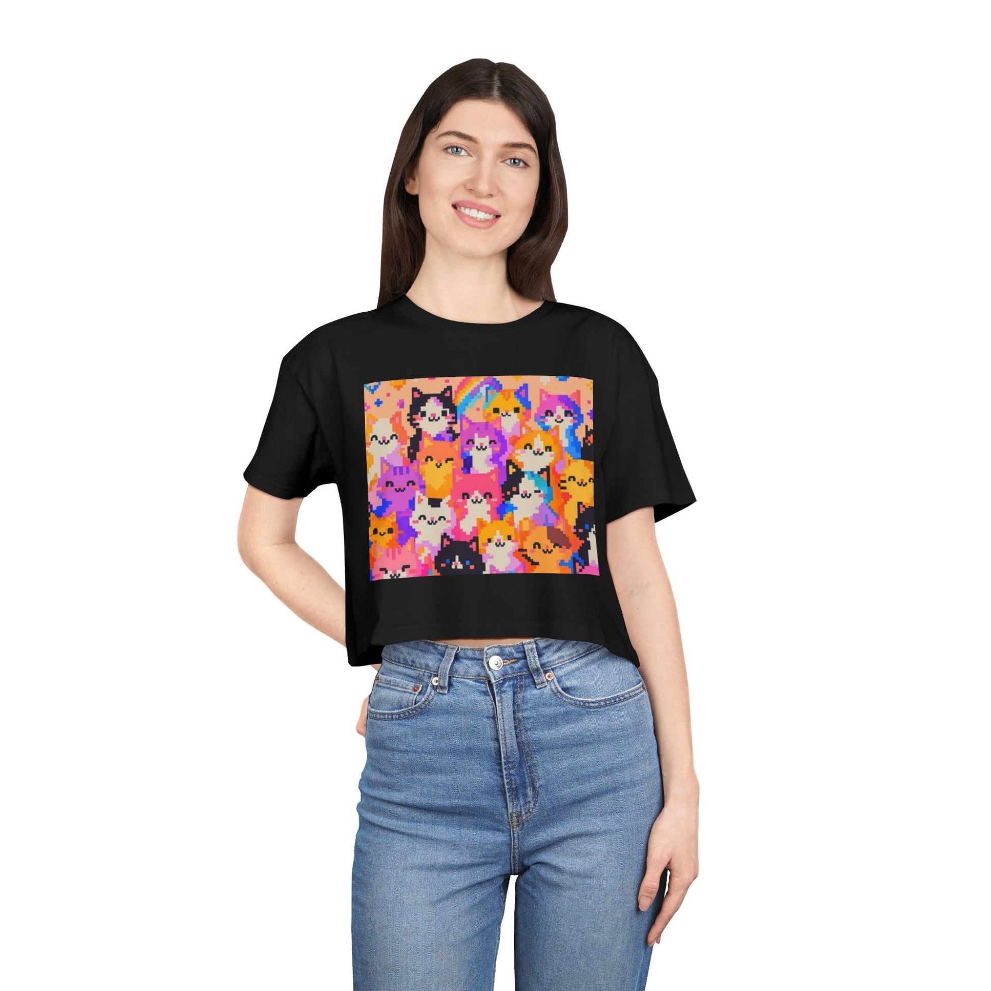 Colorful Kittens Women's Crop Top