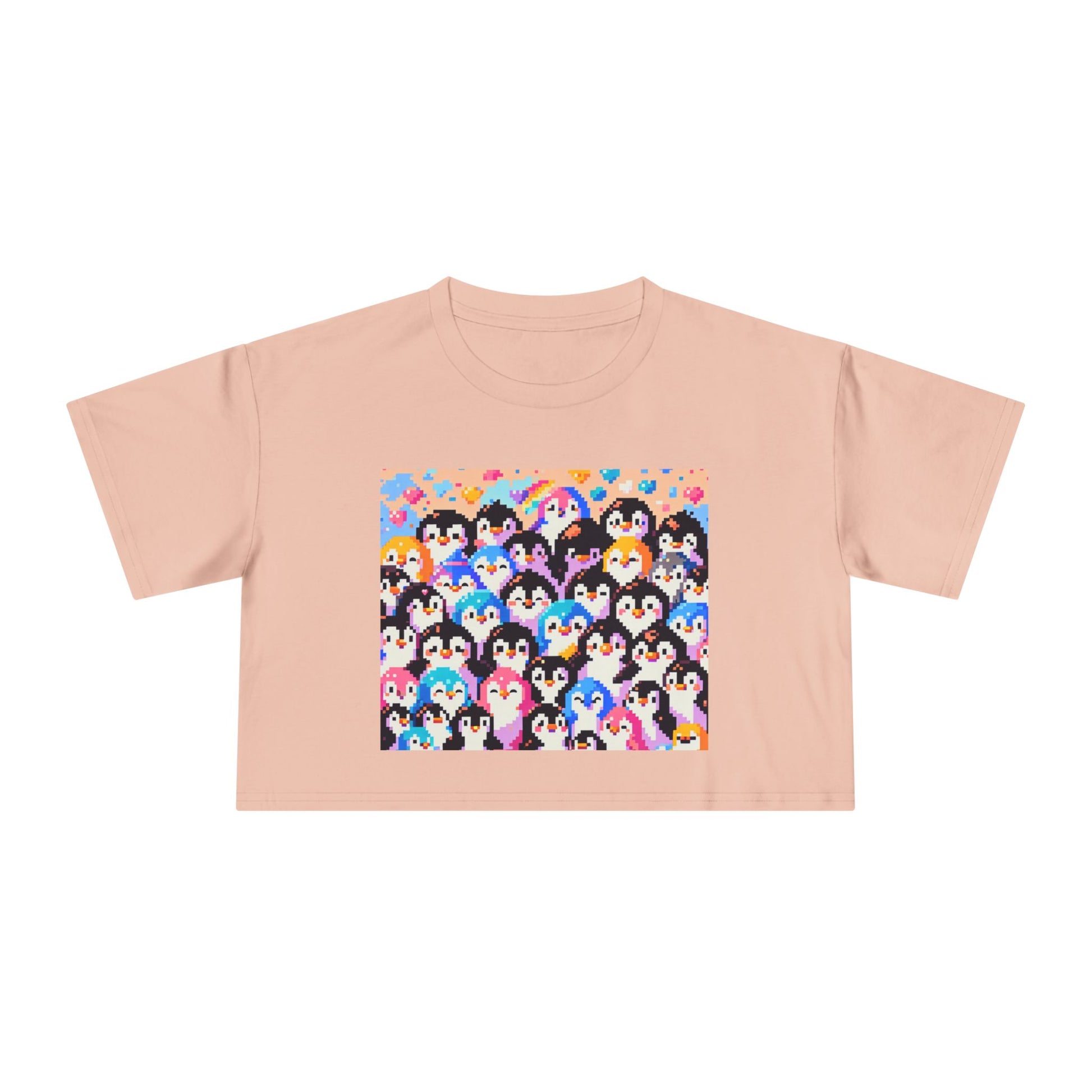Colorful Penguin Crop Tee