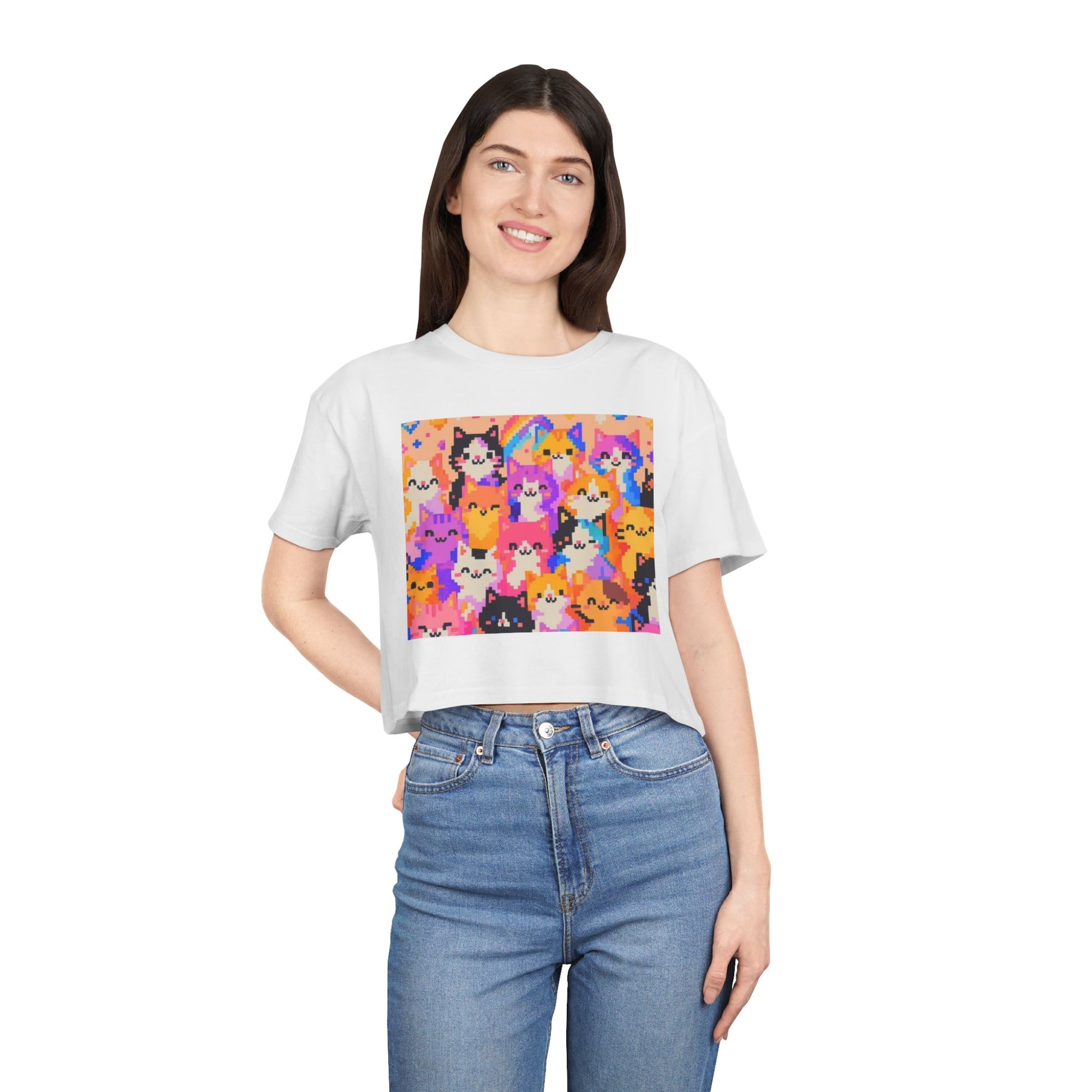 Colorful Kittens Women's Crop Top