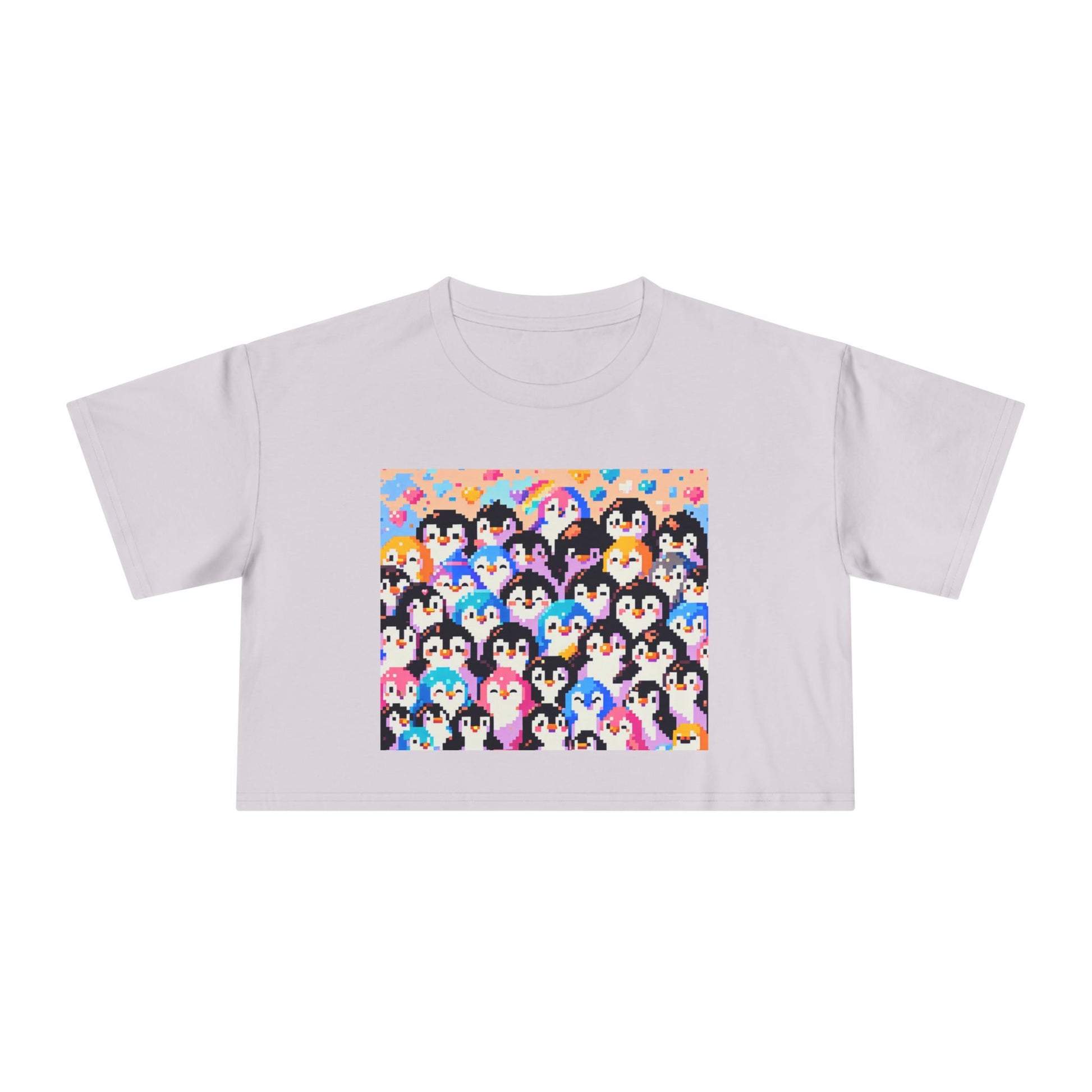 Colorful Penguin Crop Tee