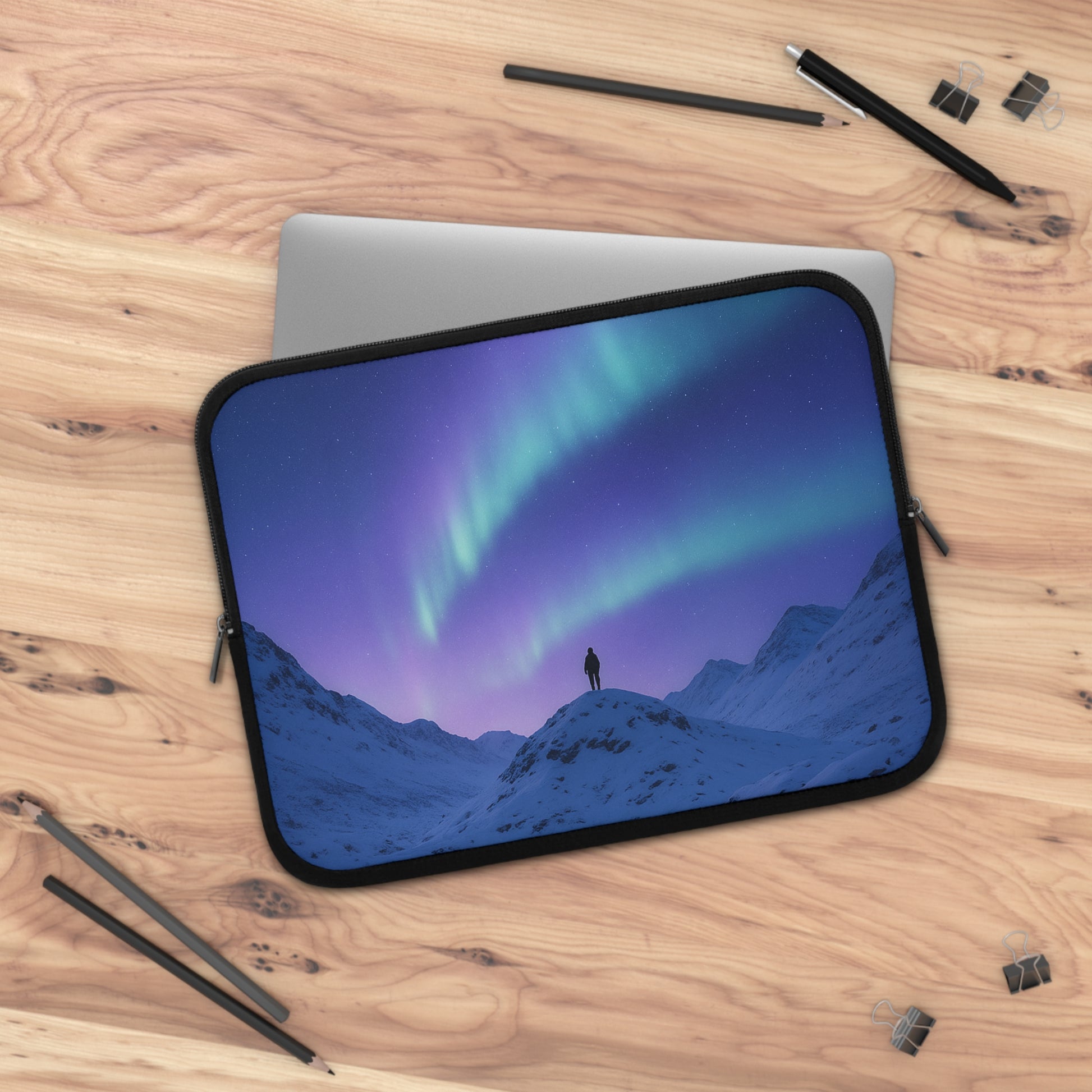 Northern Lights Laptop Sleeve — Aurora Borealis Scenic Laptop Case